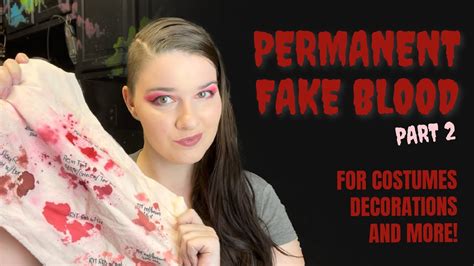 how to make fake blood dry on clothes|how to spray blood on shirts.